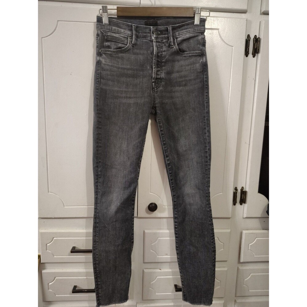 Mother Jeans The Stunner Ankle Fray Friday The 13th Dark Size 24 Made In USA